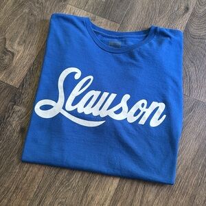Like new Marathon Clothing “Slauson” Blue T shirt Nipsey Hussle Crenshaw Cali L